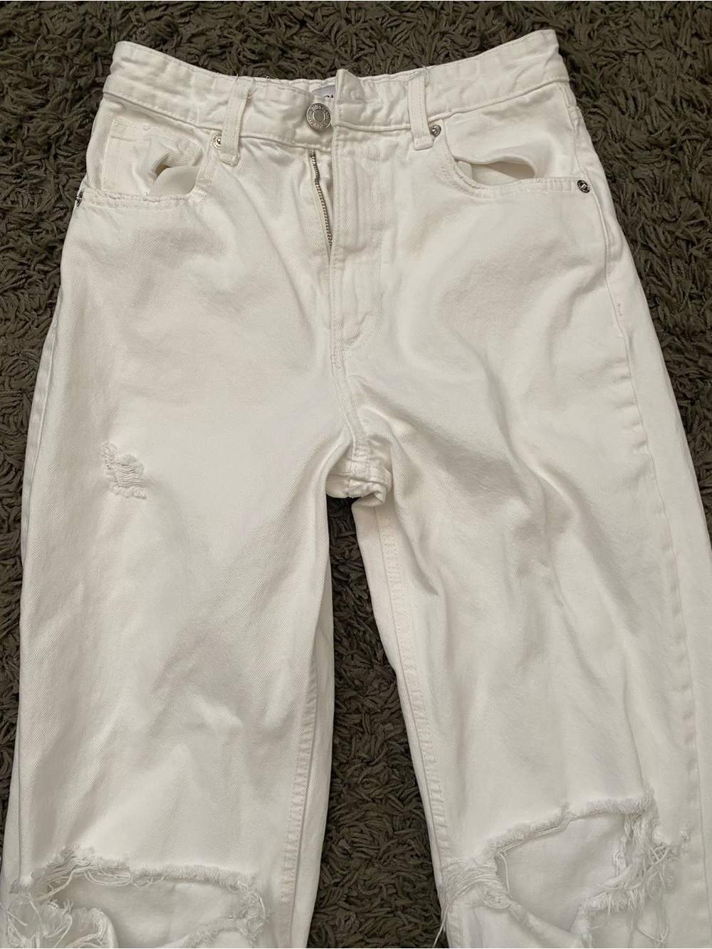 Zara wide leg white jeans!!!